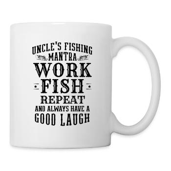 Fishing Uncle Fisherman Uncles Funny Fish Perfect - Mug - white - Right