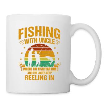 Fishing Uncle Fisherman Uncles Funny Fish Perfect - Mug - white - Right