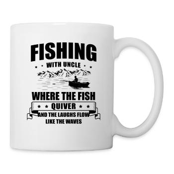Angeln Onkel Fischer Onkel Lustiger Fisch Perfekt - Tasse - Weiß - Rechts