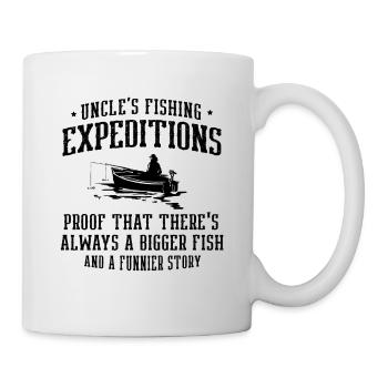 Fishing Uncle Fisherman Uncles Funny Fish Perfect - Mug - white - Right