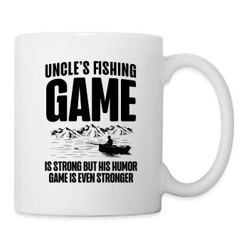 Angeln Onkel Fischer Onkel Lustiger Fisch Perfekt - Tasse - Weiß - Rechts