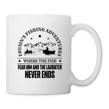 Pêche Cousin Pêcheur Cousins Drôle Poisson Perfec - Mug blanc - blanc - Droite