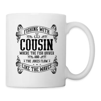 Pêche Cousin Pêcheur Cousins Drôle Poisson Perfec - Mug blanc - blanc - Droite