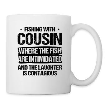 Fishing Cousin Fisherman Cousins Funny Fish Perfec - Mug - white - Right
