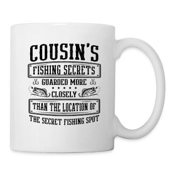 Pêche Cousin Pêcheur Cousins Drôle Poisson Perfec - Mug blanc - blanc - Droite