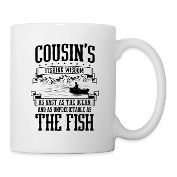Pêche Cousin Pêcheur Cousins Drôle Poisson Perfec - Mug blanc - blanc - Droite