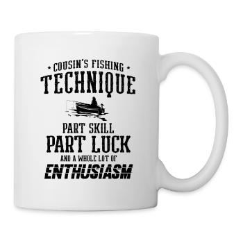Pêche Cousin Pêcheur Cousins Drôle Poisson Perfec - Mug blanc - blanc - Droite