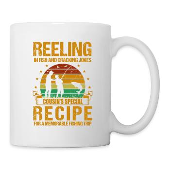 Pêche Cousin Pêcheur Cousins Drôle Poisson Perfec - Mug blanc - blanc - Droite