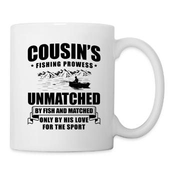 Pêche Cousin Pêcheur Cousins Drôle Poisson Perfec - Mug blanc - blanc - Droite