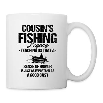Pêche Cousin Pêcheur Cousins Drôle Poisson Perfec - Mug blanc - blanc - Droite