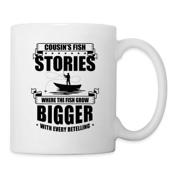 Pêche Cousin Pêcheur Cousins Drôle Poisson Perfec - Mug blanc - blanc - Droite
