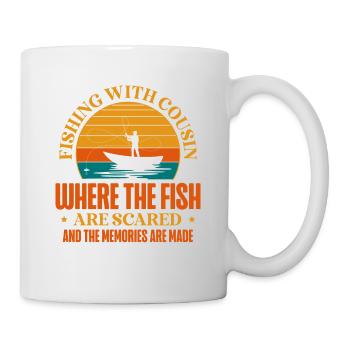 Pêche Cousin Pêcheur Cousins Drôle Poisson Perfec - Mug blanc - blanc - Droite