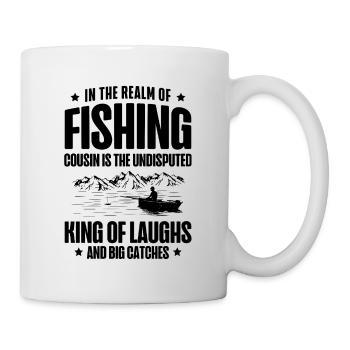 Pêche Cousin Pêcheur Cousins Drôle Poisson Perfec - Mug blanc - blanc - Droite