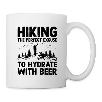 Hiking Hiker Nature Trekking Outdoor Mountaineerin - Mug - white - Right