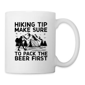 Hiking Hiker Nature Trekking Outdoor Mountaineerin - Mug - white - Right