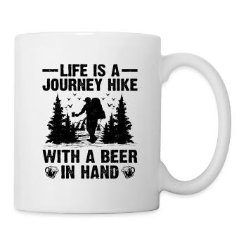 Wandern Wanderer Natur Trekking Outdoor Bergsteigerin - Tasse - Weiß - Rechts