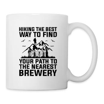 Hiking Hiker Nature Trekking Outdoor Mountaineerin - Mug - white - Right