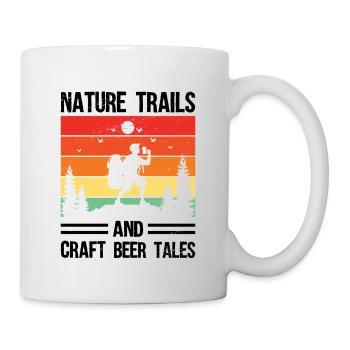 Wandern Wanderer Natur Trekking Outdoor Bergsteigerin - Tasse - Weiß - Rechts