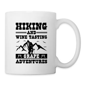 Wandern Natur Bergsteigen Trekking Outdoor Wandern - Tasse - Weiß - Rechts