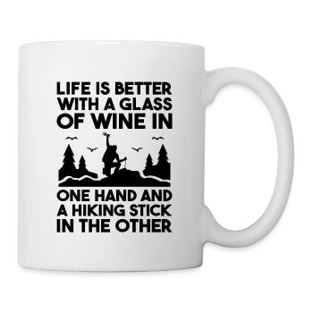 Hiking Nature Mountaineering Trekking Outdoor Hike - Mug - white - Right