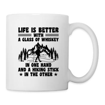 Hiking Nature Mountaineering Trekking Outdoor Hike - Mug - white - Right
