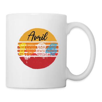 Les Légendes sont nées en Avril 1984 40th Birthday - Mug blanc - blanc - Droite