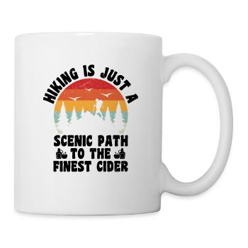 iking outdoor natur wanderer trekking bergsteigen - Tasse - Weiß - Rechts