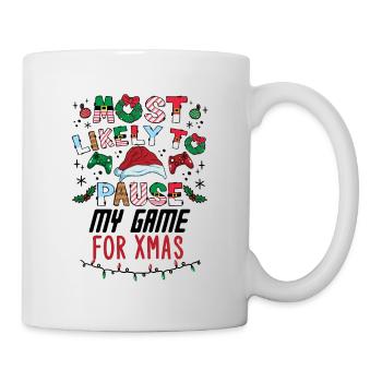 Weihnachten Gamer Gaming Pause My Game For Xmas - Tasse - Weiß - Rechts