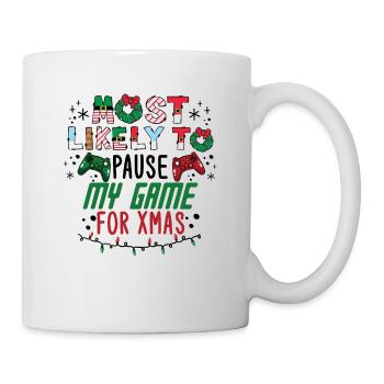 Weihnachten Gamer Gaming Pause My Game For Xmas - Tasse - Weiß - Rechts