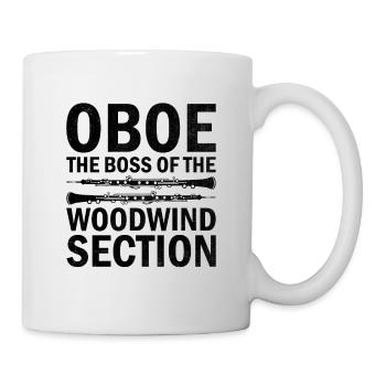 Oboe Player Oboe Basoonist Marching Band Instrumen - Mug - white - Right