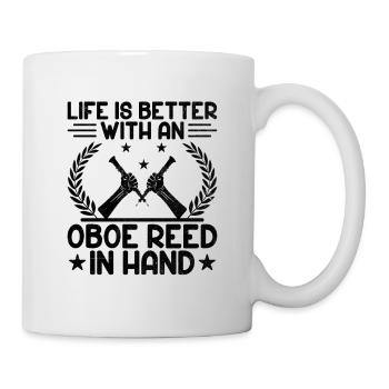 Oboe Player Oboe Basoonist Marching Band Instrumen - Mug - white - Right