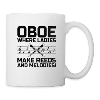 Joueur de hautbois Hautbois Basoonist Marching Band Instrumen - Mug blanc - blanc - Droite