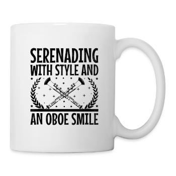 Oboist Oboe Basoonist Marching Band Instrumen - Tasse - Weiß - Rechts
