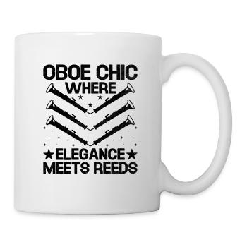 Oboe Player Oboe Basoonist Marching Band Instrumen - Mug - white - Right