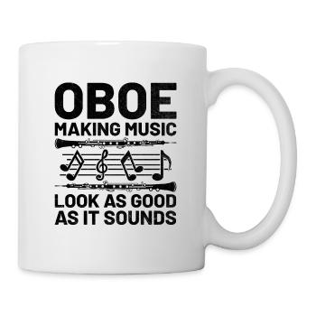 Oboe Player Oboe Basoonist Marching Band Instrumen - Mug - white - Right
