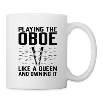 Oboe Player Oboe Basoonist Marching Band Instrumen - Mug - white - Right