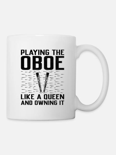 Joueur de hautbois Hautbois Basoonist Marching Band Instrumen - Mug blanc - blanc