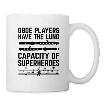 Oboe Player Oboe Basoonist Marching Band Instrumen - Mug - white - Right