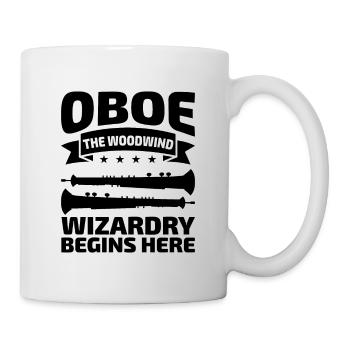 Oboe Player Oboe Basoonist Marching Band Instrumen - Mug - white - Right
