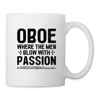 Oboe Player Oboe Basoonist Marching Band Instrumen - Mug - white - Right