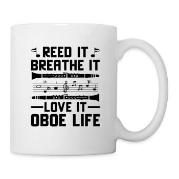 Oboe Player Oboe Basoonist Marching Band Instrumen - Mug - white - Right
