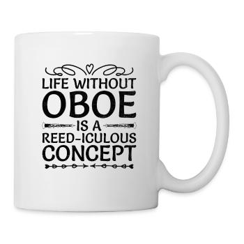 Oboe Player Oboe Basoonist Marching Band Instrumen - Mug - white - Right