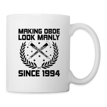 Oboe Player Oboe Basoonist Marching Band Instrumen - Mug - white - Right