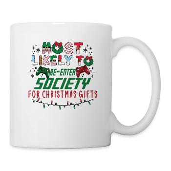 Gamer Gaming Spruch Weihnachten Lustig Humor Xmas - Tasse - Weiß - Rechts