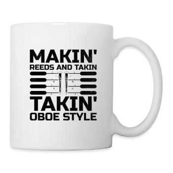 Oboe Player Oboe Basoonist Marching Band Instrumen - Mug - white - Right