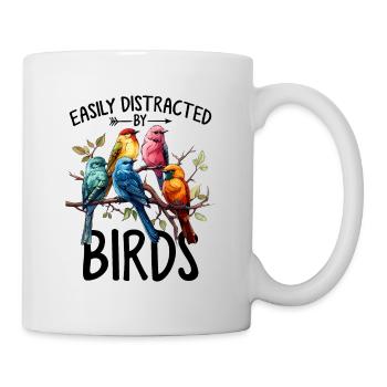 Lustige Haustiervögel Vogelbeobachtung Vogelbeobachtung - Tasse - Weiß - Rechts