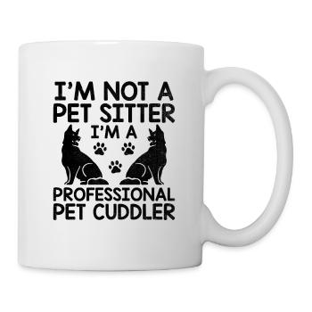 Tiersitter Haustiersitter Hund und Katzensitter Hund Wal - Tasse - Weiß - Rechts