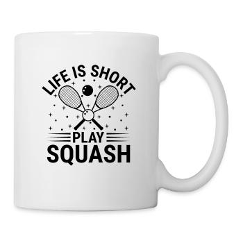 Squashspieler Squash-Tennisspieler Raquetball-Spor - Tasse - Weiß - Rechts
