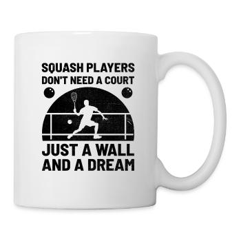 Squashspieler Squash-Tennisspieler Raquetball-Spor - Tasse - Weiß - Rechts