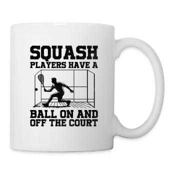 Squash Player Squash Tennis Player Raquetball Spor - Mug - white - Right